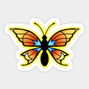Sun and Moon Butterfly Sticker